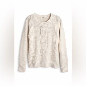 Cream Cable Knit Sweater Chunky Cozy Knit Cottagecore